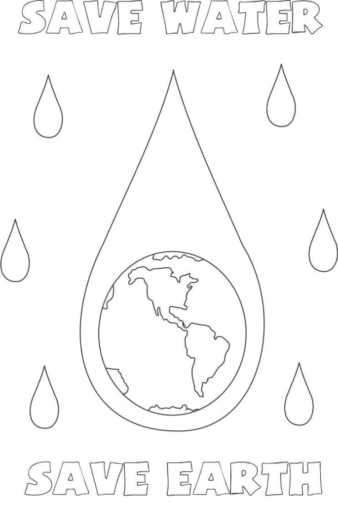 Water Conservation For Kids Coloring Pages Coloring Home