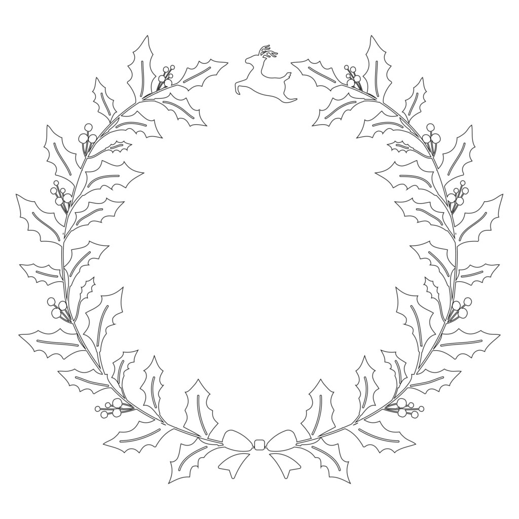 Wreath Template 10 Free PDF Printables Printablee