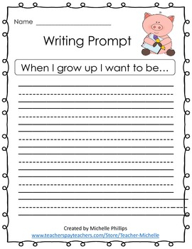 Writing Prompts 1st Grade By TEACHERS WITH A BUDGET TpT